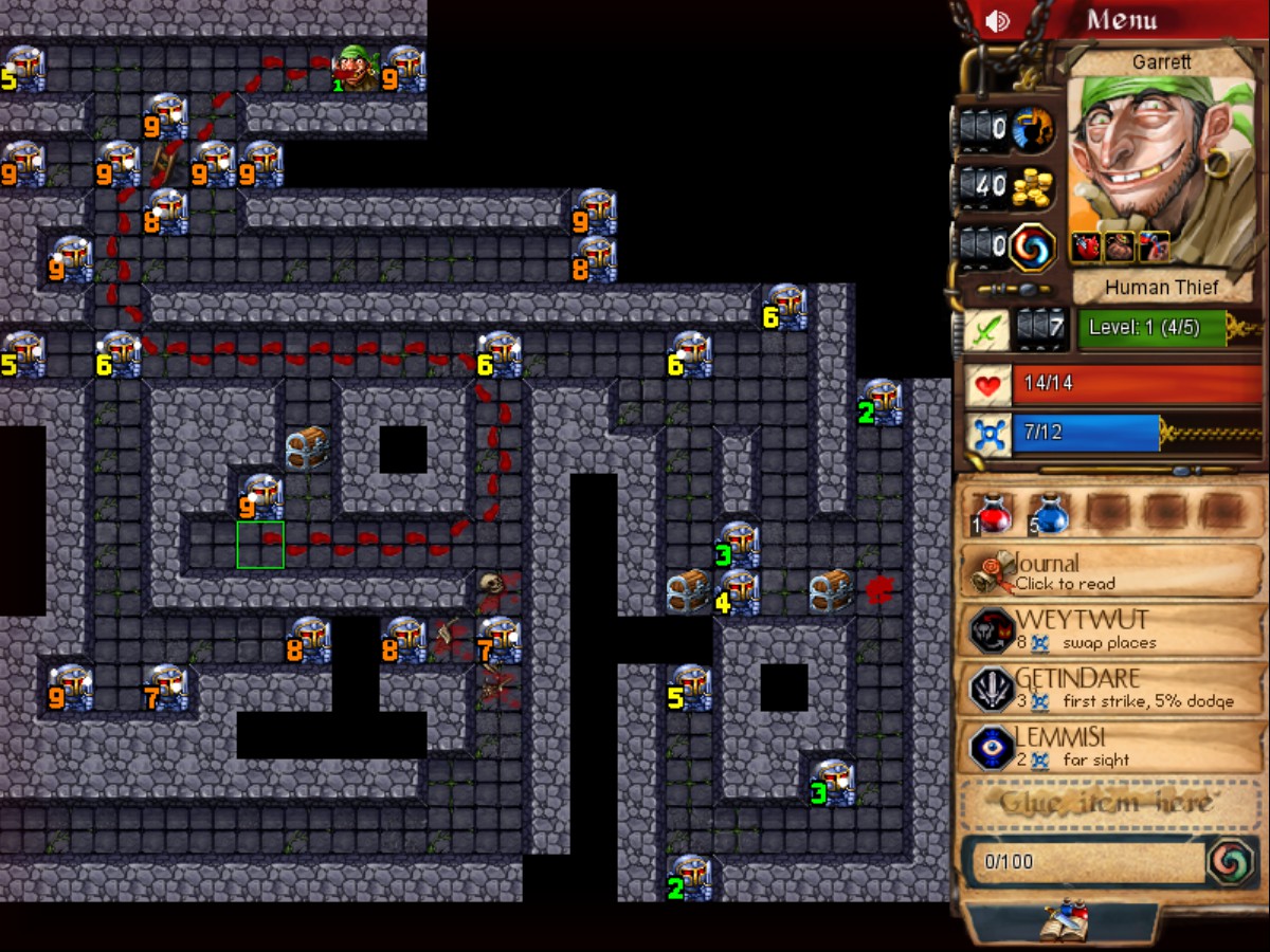 Poking Around with Purpose in Desktop Dungeons
